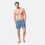 Father And Son Matching Blue And Coral Boat Swim Shorts, thumbnail 4 of 8