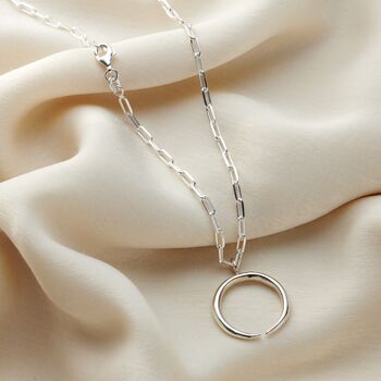 Chain Link Crescent Horn Necklace, 4 of 6