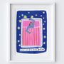 One More Snooze Bed Lay In Guilty Pleasure Art Print, thumbnail 3 of 3