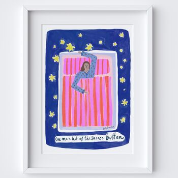 One More Snooze Bed Lay In Guilty Pleasure Art Print, 3 of 3