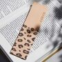Personalised Leopard Print Leather Bookmark, thumbnail 1 of 3
