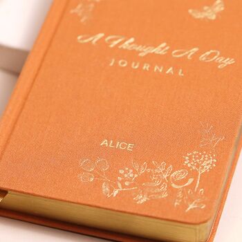 Personalised Orange Five Year Thought A Day Journal, 3 of 10