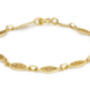 Women's 9ct Yellow Gold Filigree Oval Bracelet, thumbnail 4 of 7