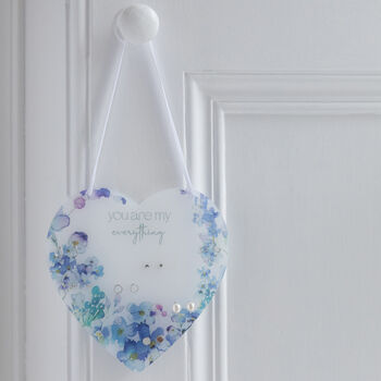 Personalised Forget Me Not Floral Earring Holder Hanger, 3 of 6