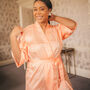 Cream Personalised Dressing Gown Bride / Bridesmaid/ Gifting, thumbnail 2 of 4