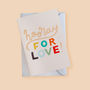 Hooray For Love! Engagement Wedding Card, thumbnail 5 of 5