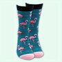 Novelty Fun Socks Size Five To Nine ~ Flamingo, thumbnail 4 of 6