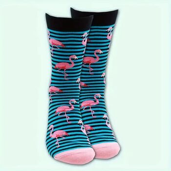 Novelty Fun Socks Size Five To Nine ~ Flamingo, 4 of 6