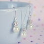 Pearl And Glitterball Necklace And Earring Set, thumbnail 4 of 9