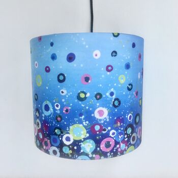 Blue Dotty Artist Handmade Lampshade, 4 of 7