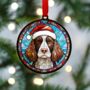 Springer Spaniel In Santa Hat Suncatcher Decoration, thumbnail 4 of 6