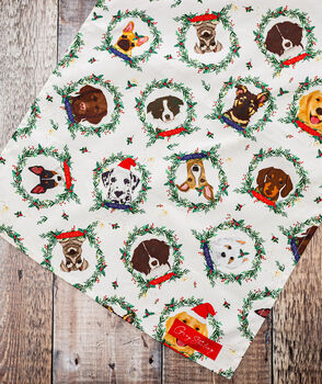 Christmas Dogs, Illustrated Tea Towel Christmas Gift, 5 of 6