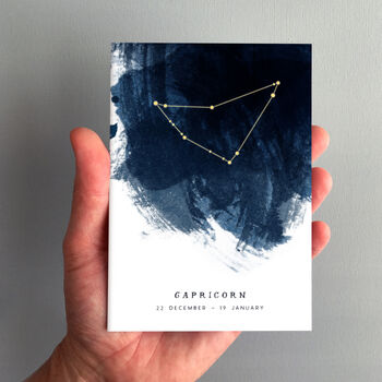 Capricorn Constellation Zodiac Star Sign Birthday Card, 5 of 5