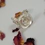 Sterling Silver Rose Ear Studs, thumbnail 1 of 9