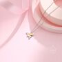 Sterling Silver Flying Pig Pendant Necklace, thumbnail 4 of 10
