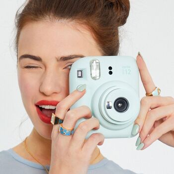 Blue Mixed Shape Chunky Embellished Enamel Ring, 2 of 2