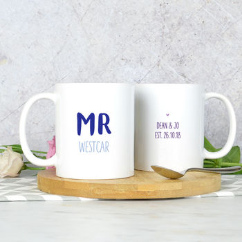 Pair Of Mr And Mrs Mugs, 2 of 4