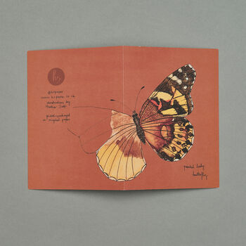 Handmade Greeting Card Painted Butterfly, Recycled Card, 4 of 6