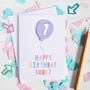 Personalised Acrylic Balloon Birthday Card, thumbnail 2 of 3