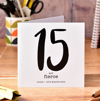 15 And Fierce 15th Birthday Card, 3 of 5