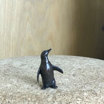 Miniature Bronze Penguin Sculpture, 8th Anniversary, 4 of 8