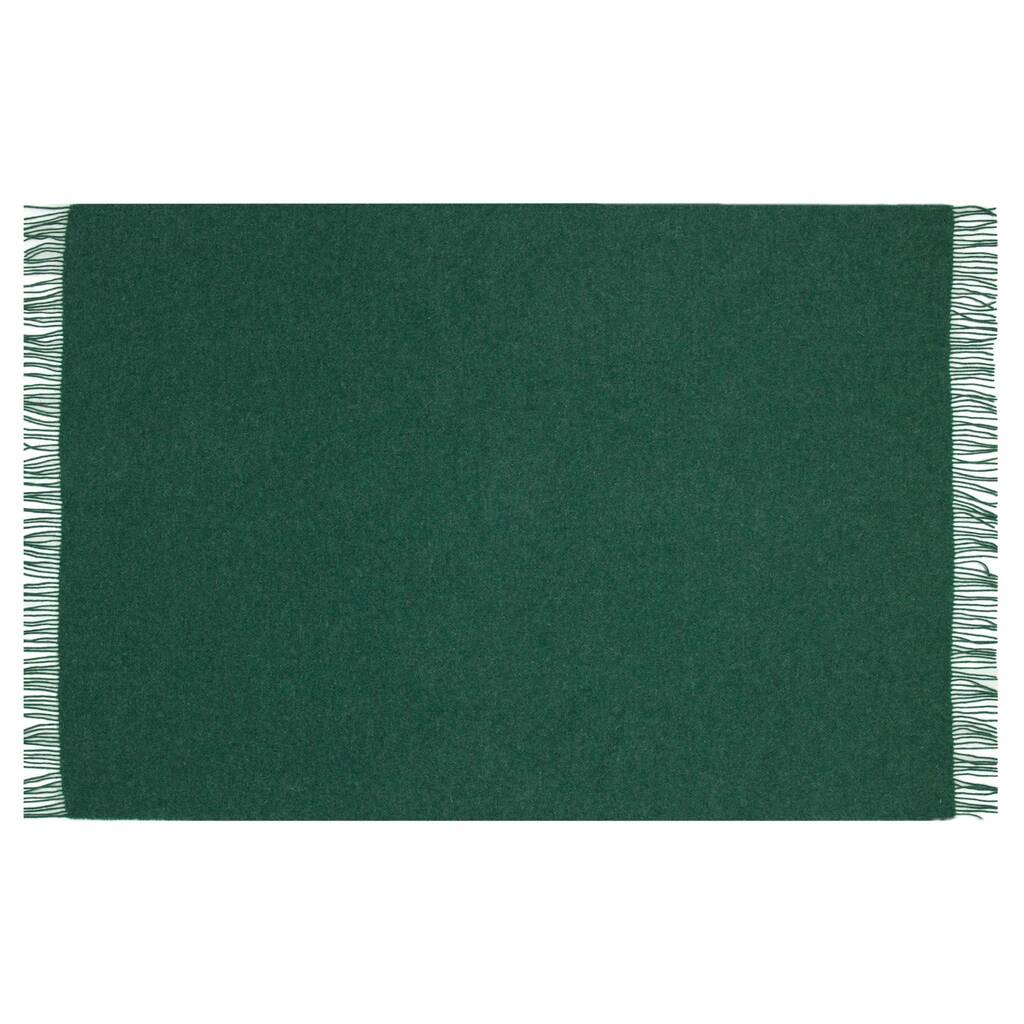 100 Wool Throw In Green By Lime Lace