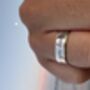 Men’s Custom Handwriting Adjustable Ring – Sterling Silver, thumbnail 5 of 5