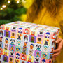Cute Winter Dog Christmas Wrapping Paper Two Sheets, thumbnail 1 of 8