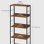 Five/Six Tier Bookcase With Back Panels Shelving Unit, thumbnail 11 of 12