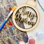 'Merry Christmas' Bauble Make Your Own Card Craft Kit, thumbnail 1 of 3