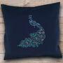 Peacock Cushion Beginners Embroidery Kit, thumbnail 1 of 4