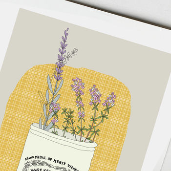 Vintage Dundee Marmalade And Flower Illustration Print, 3 of 3