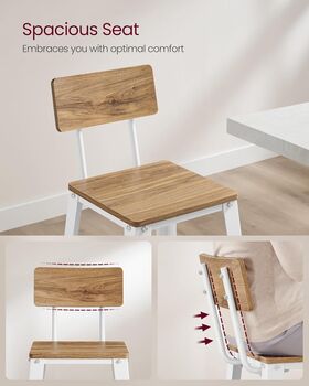 Bar Stool Set Bar Chairs With Backrest, 3 of 9