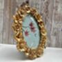 Elegant Gold Oval Floral Photo Picture Frame Holder 4x6 15x10cm Portrait Size, thumbnail 2 of 8