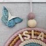 Personalised Rainbow Macrame,Gold Sparkle Wall Hanging, thumbnail 6 of 12