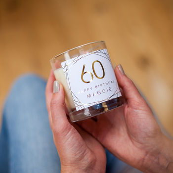 60th Birthday Personalised Candle Gift, 4 of 5
