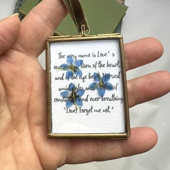 Personalised Paper Forget Me Not And Poetry Mini Framed Gift, 3 of 12