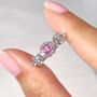 Pink Sapphire Ring In Sterling Silver And Rose Gold, thumbnail 3 of 12