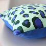 Velvet Leopard Print Cushion, thumbnail 10 of 12