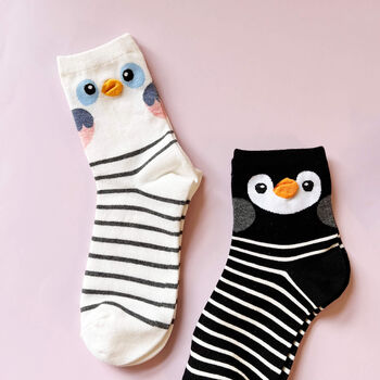 Striped Owl Three Pairs Of Socks In A Gift Box, 2 of 8