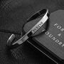 Men's Personalised Minimalist Polished Titanium Cuff Bangle, thumbnail 1 of 8