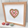 9th Anniversary Personalised Pottery And Oak Heart, thumbnail 5 of 5