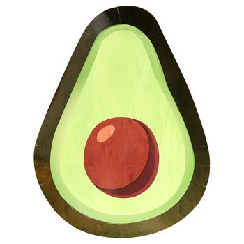 Green Avocado Shaped Paper Plates, 2 of 3