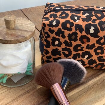 Cosmetics Bag With Cheetah Print, 4 of 5