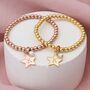 Personalised Gold Star Charm Ball Bracelet, thumbnail 1 of 3
