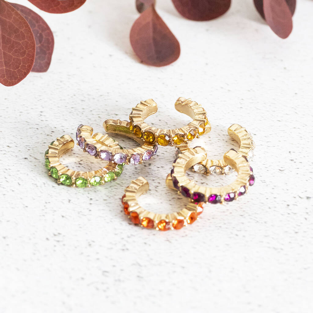 Colourful Diamante Ear Cuff Set By Joy by Corrine Smith