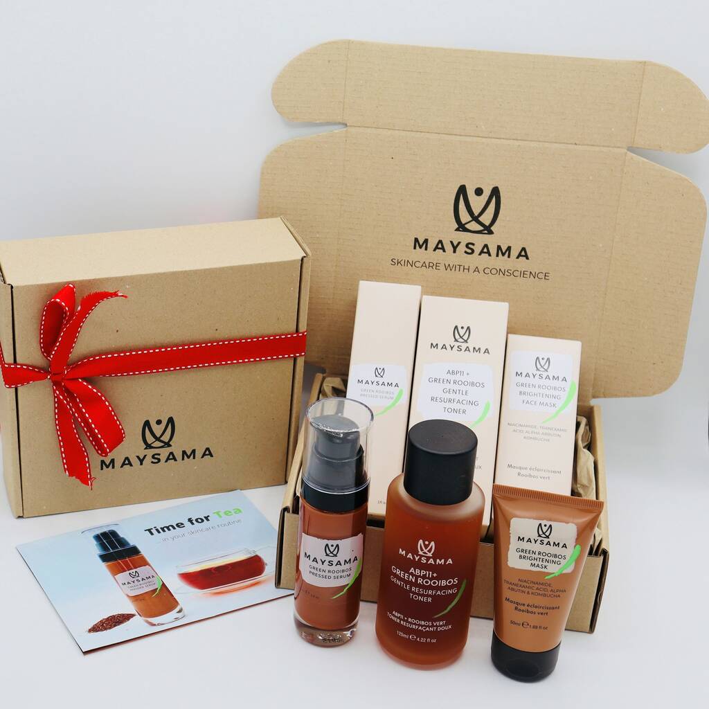 Green Rooibos Serum, Brightening Mask And Toner Set By MAYSAMA