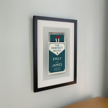 Personalised Perfect Match Black Poster Frame, 2 of 3