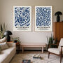 William Morris Set Of Two Blue Prints, thumbnail 1 of 4