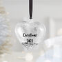 Personalised Couples Silver Heart Christmas Bauble, thumbnail 3 of 4